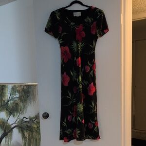 Patchington Hibiscus Floral Vintage Dress 2000s